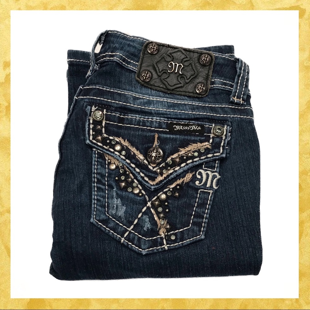 Miss Me Dark Wash Bootcut Jeans Like New